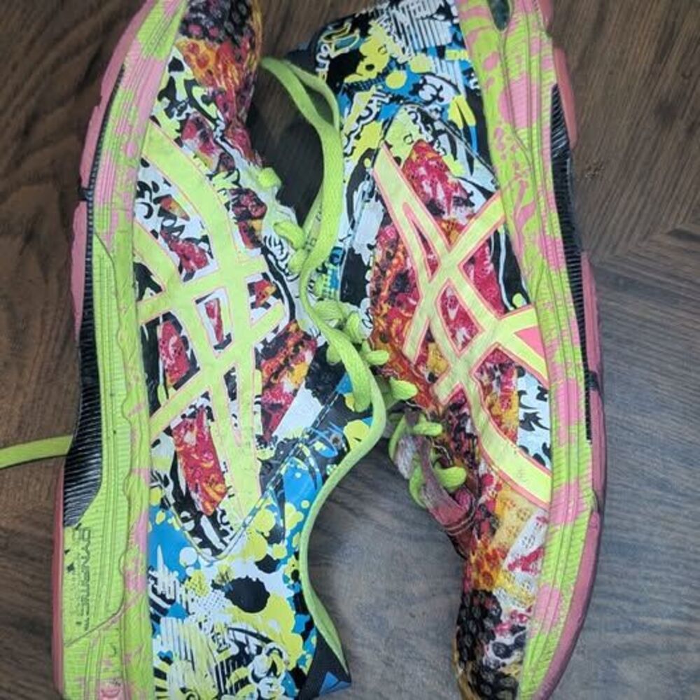 Asics Gel-Noosa Tri 11 Women's Size 8 Triathlon Running Shoes Hot Pink Yellow
